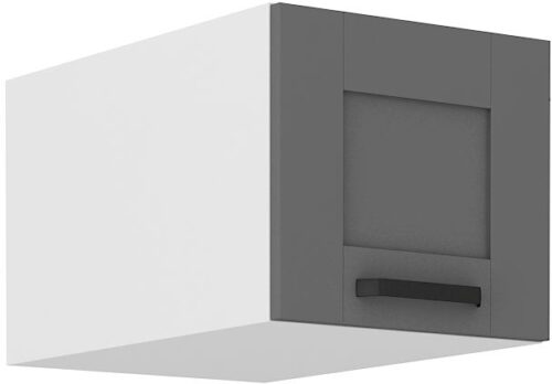 Žema viršutinė spintelė, gili 40 cm, Luna balta/dulkės pilka 40 NAGU-36 1F