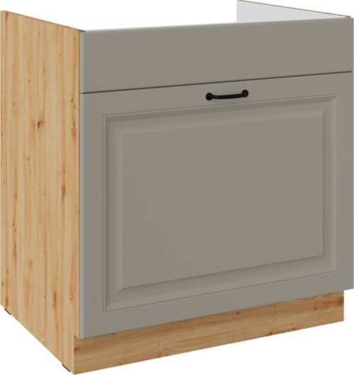 Apatinė spintelė 80 cm, kriauklė, stalčius, Stillo artisan/claygrey, 80 ZL, 1S, BB, PREMIUM BOX