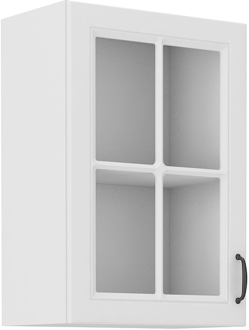 Viršutinė spintelė 40 cm vitrina Stillo balta 40 GS-72 1F