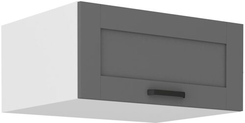 Žema gili viršutinė spintelė 80 cm Luna balta/dulkės pilka 80 NAGU-36 1F