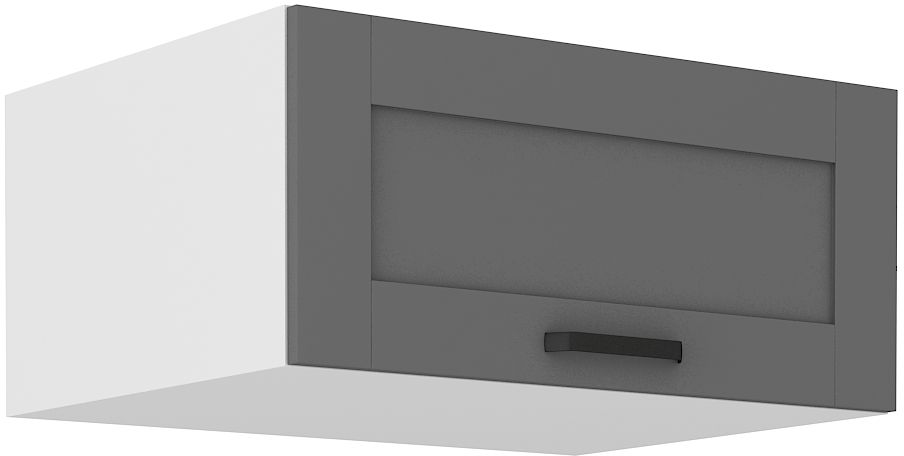 Žema gili viršutinė spintelė 80 cm Luna balta/dulkės pilka 80 NAGU-36 1F