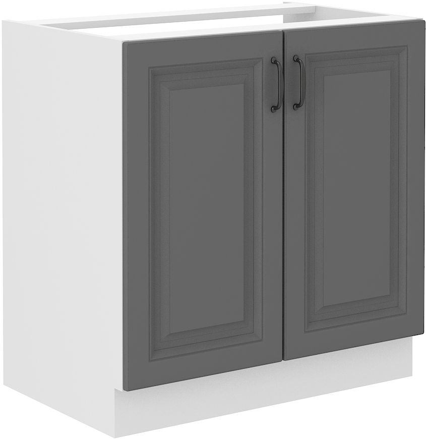 Apatinė spintelė 80 cm, Stillo kriauklė balta/dulkės pilka 80 ZL 2F BB