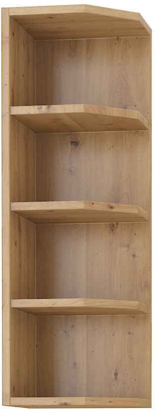 Atvira viršutinė lentyna su galu 30 cm, meniško ąžuolo 30 G-90 ZAK