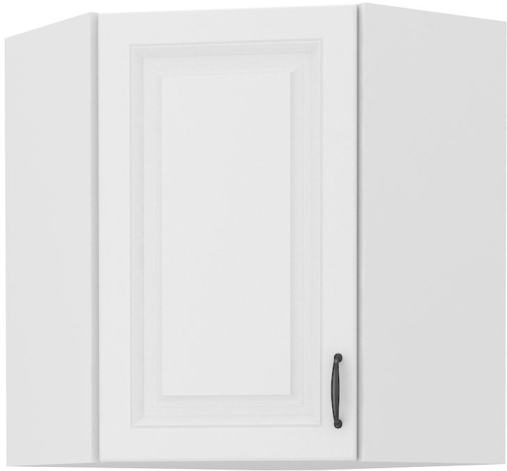 Viršutinė kampinė spintelė 60 cm Stillo balta 60x60 GN-72 45 laipsnių 1F