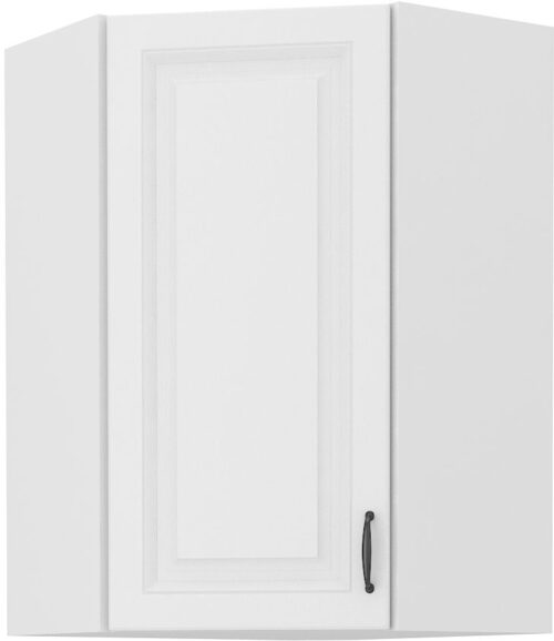 Viršutinė kampinė spintelė 60 cm Stillo balta 60×60 GN-90 45 laipsnių 1F