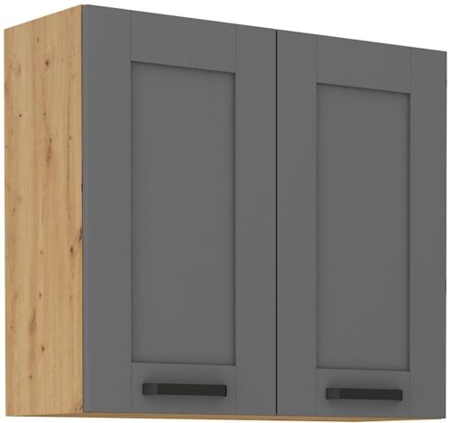 Viršutinė spintelė 80 cm Luna artisan/dulkių pilka 80 G-72 2F