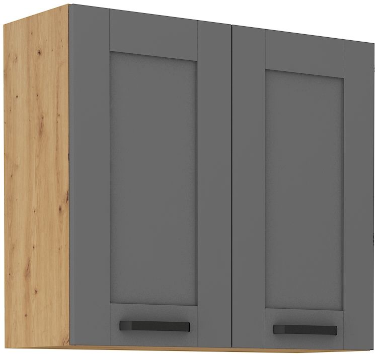 Viršutinė spintelė 80 cm Luna artisan/dulkių pilka 80 G-72 2F