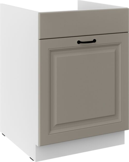 Apatinė spintelė 60 cm, kriauklė, stalčius, Stillo balta/molio pilka, 60 ZL, 1S, BB, PREMIUM BOX
