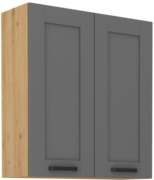 Viršutinė spintelė 80 cm Luna artisan/dulkių pilka 80 G-90 2F