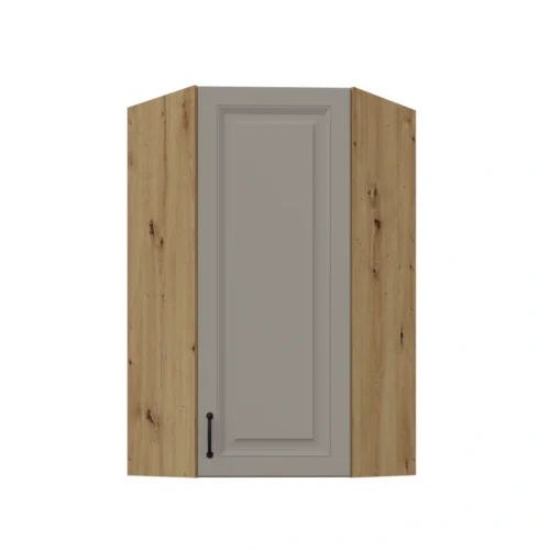 Viršutinė kampinė spintelė 60 cm Stillo artisan/molio pilkumo 60×60 GN-108 (45 laipsnių) 1F