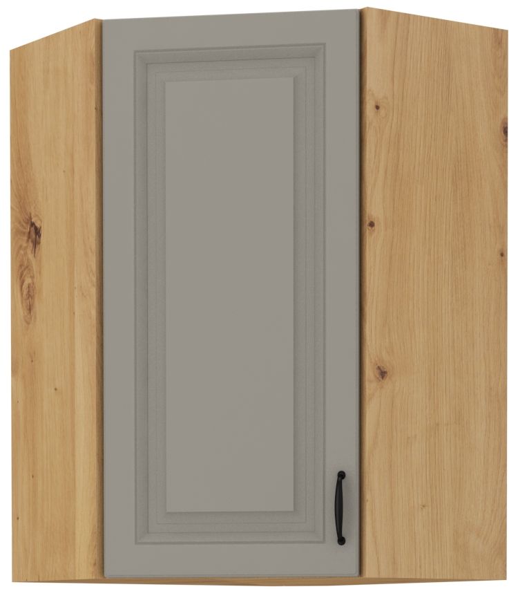 Viršutinė kampinė spintelė 60 cm Stillo artisan/molio pilkumo 60x60 GN-90 (45 laipsnių) 1F