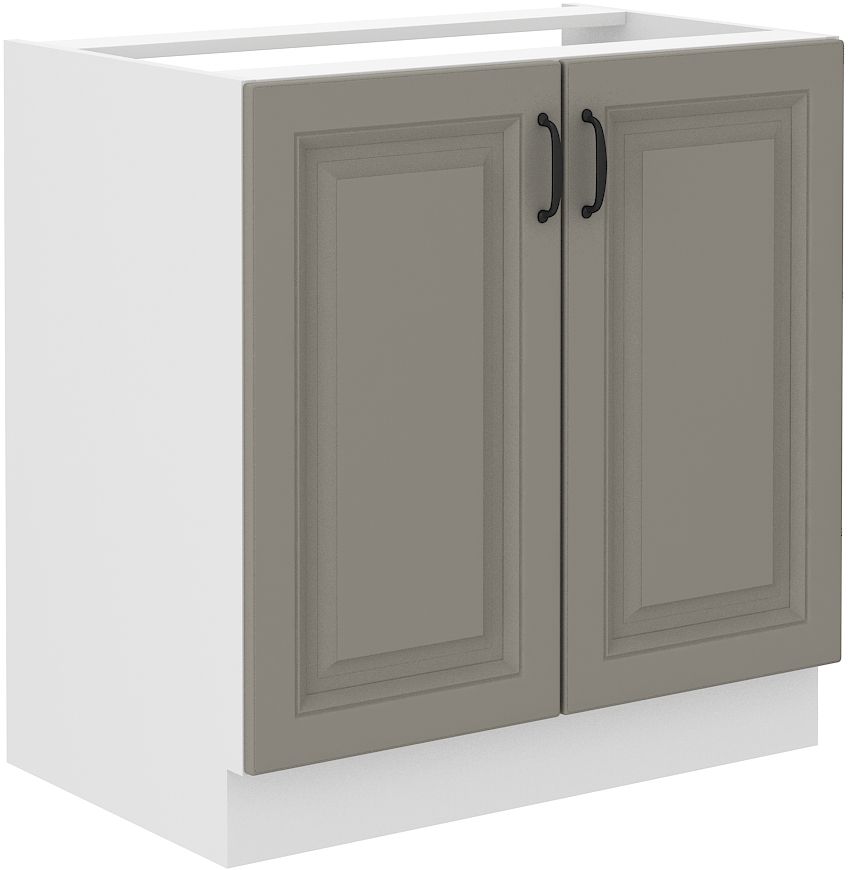 Apatinė spintelė 80 cm, Stillo kriauklė balta/molio pilka 80 ZL 2F BB