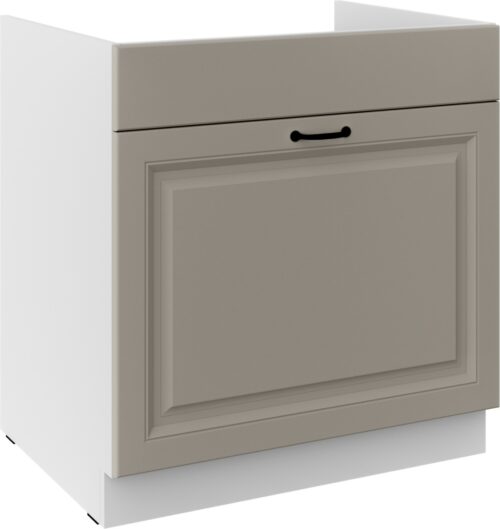 Apatinė spintelė 80 cm, kriauklė, stalčius, Stillo balta/molio pilka, 80 ZL, 1S, BB, PREMIUM BOX