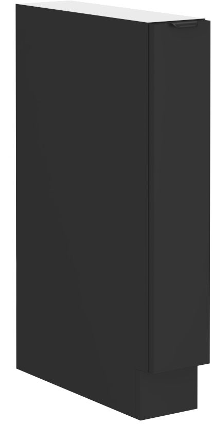 Apatinė spintelė 15 cm cargo Siena juoda matinė 15 D CARGO BB