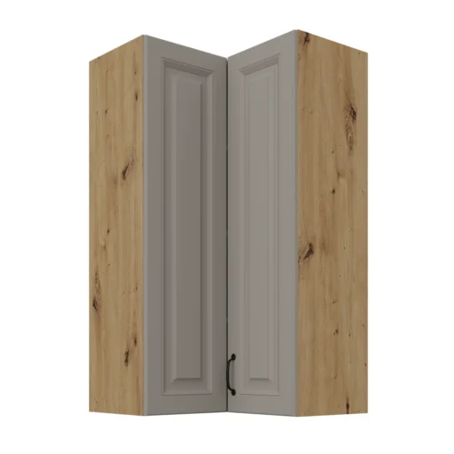 Viršutinė kampinė spintelė 60 cm Stillo artisan/molio pilkumo 60×60 GN-108 2F 90 laipsnių