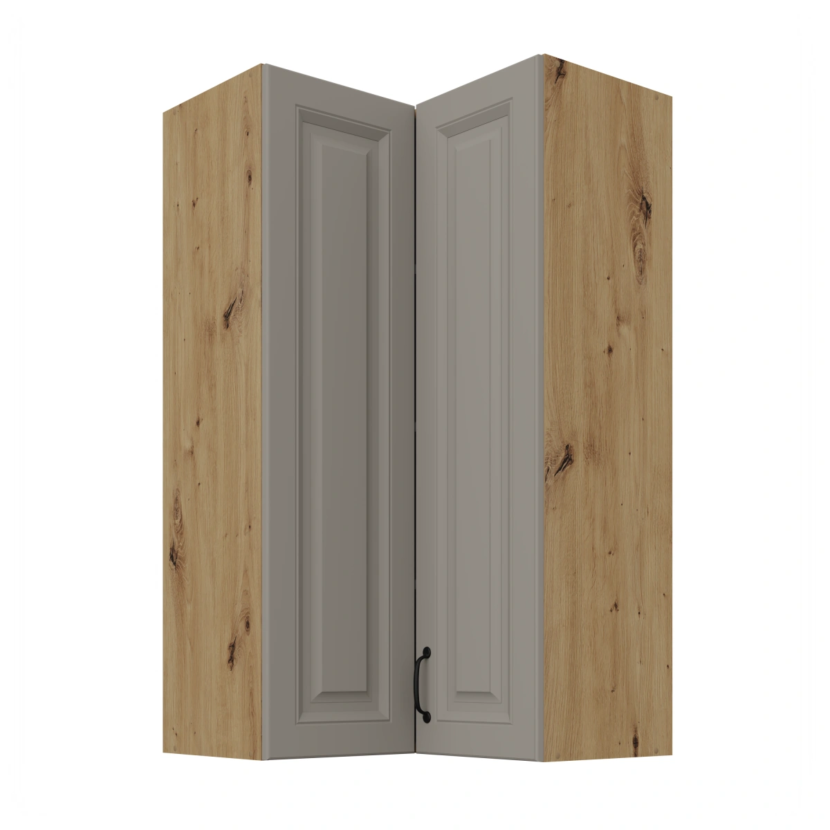 Viršutinė kampinė spintelė 60 cm Stillo artisan/molio pilkumo 60x60 GN-108 2F 90 laipsnių