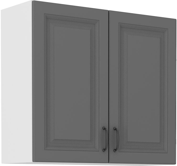 Viršutinė spintelė 80 cm Stillo balta/dulkių pilka 80 G-72 2F