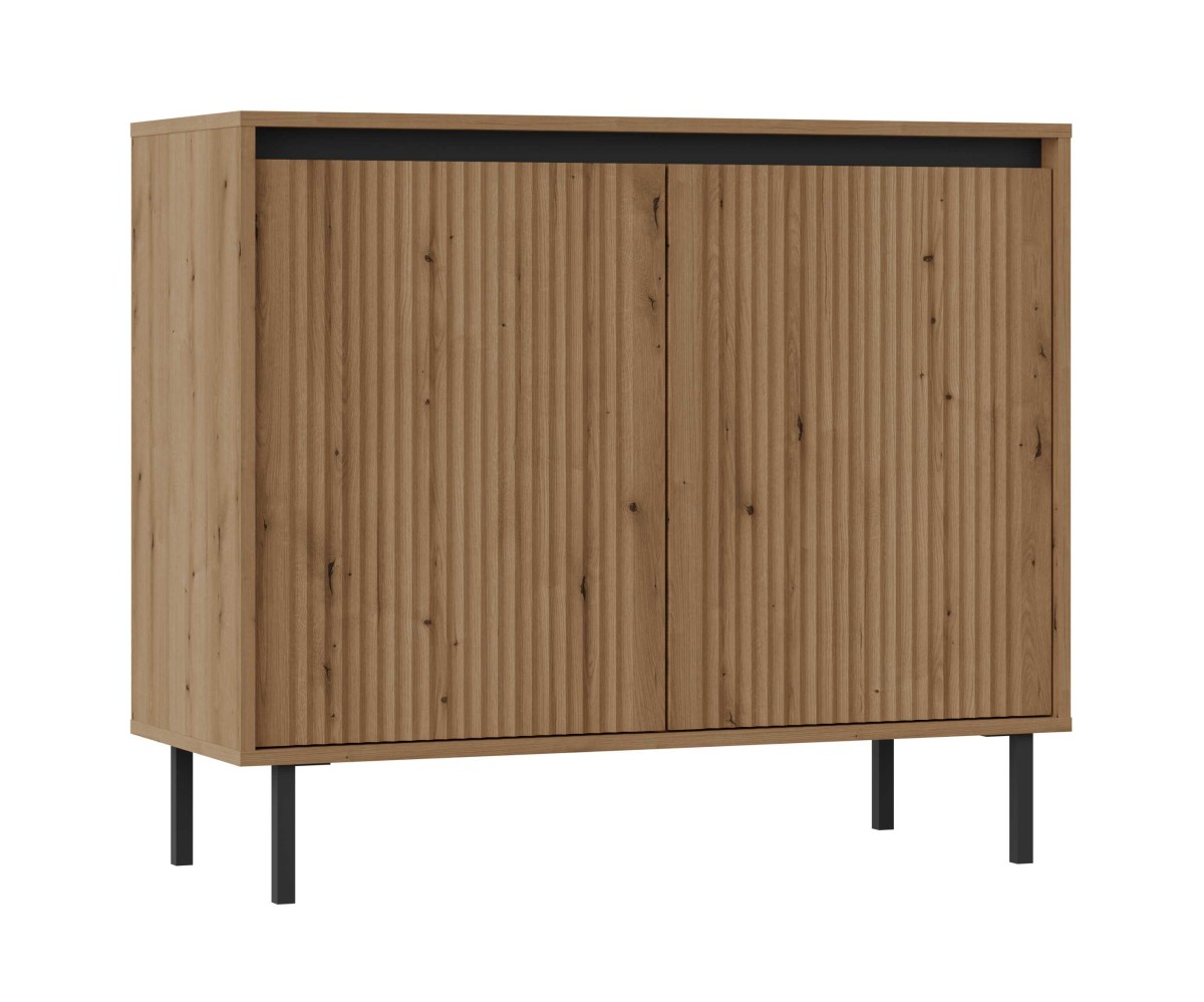 Osaka 2F komoda su spintelėmis, ąžuolo spalvos