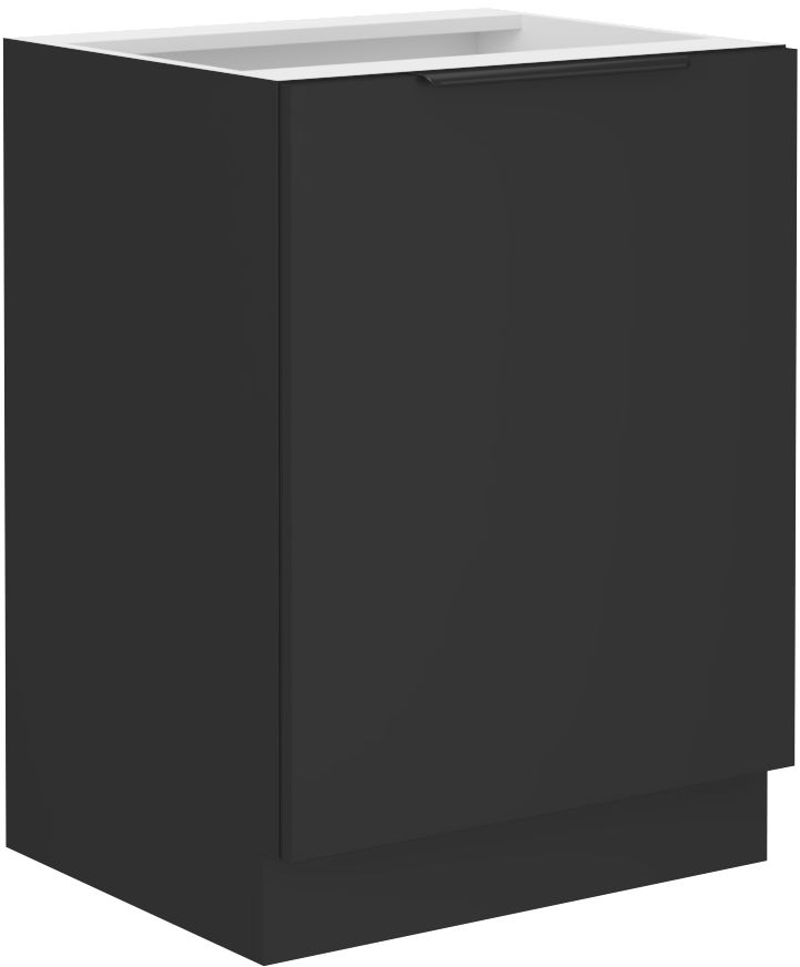 Apatinė spintelė 60 cm Siena juoda matinė 60 D 1F BB