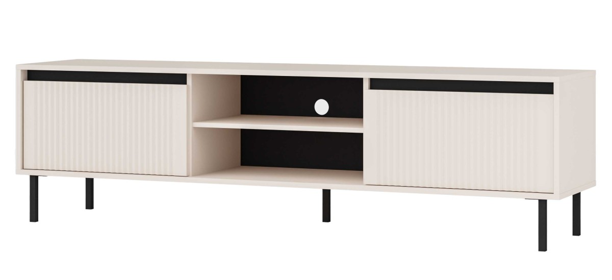 TV spintelė su stalčiais ir nišomis Osaka 2S, smėlio spalvos