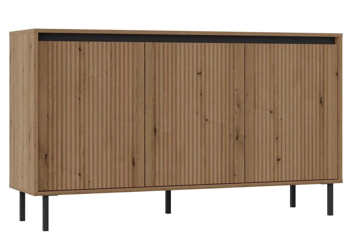 Osaka 3F komoda su spintelėmis, ąžuolo spalvos