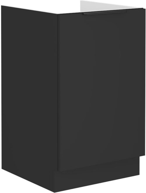 Apatinė spintelė 50 cm, Siena kriauklė, matinė juoda, 50 ZL 1F BB