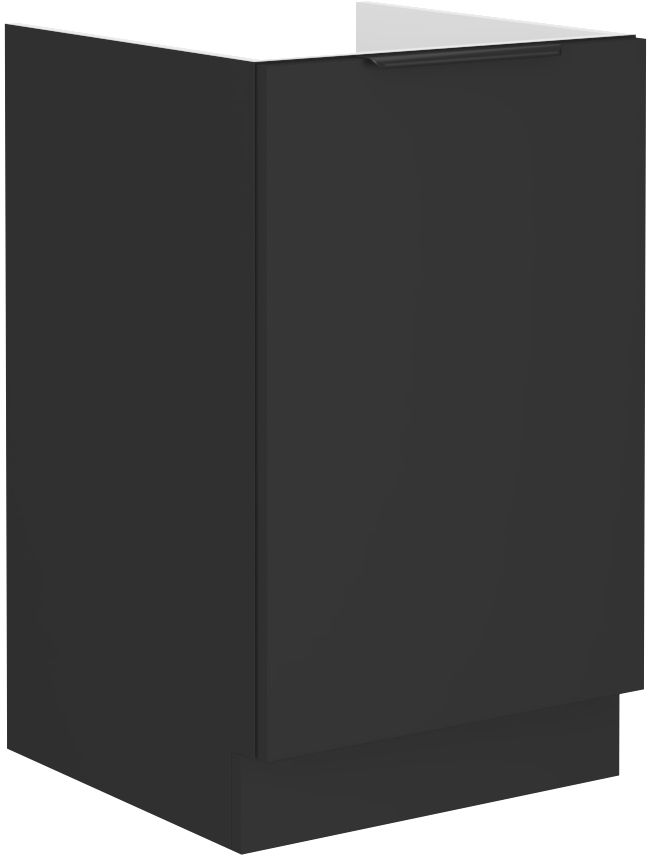 Apatinė spintelė 50 cm, Siena kriauklė, matinė juoda, 50 ZL 1F BB