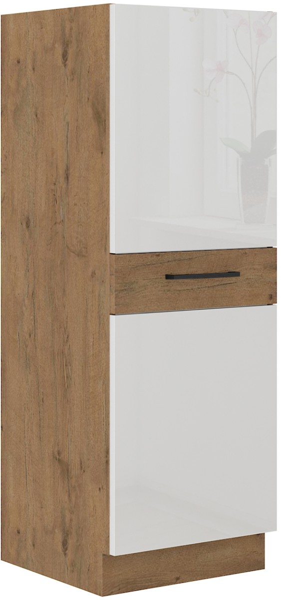 Vigo koloninė spintelė su stalčiais, balta blizgi 50 DK-145 1F (3S) BB