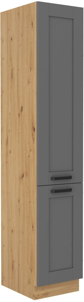 Luna artisan/dustgrey 40 DK-210 2F koloninė spintelė su lentynomis, 40 cm, sandėliukas