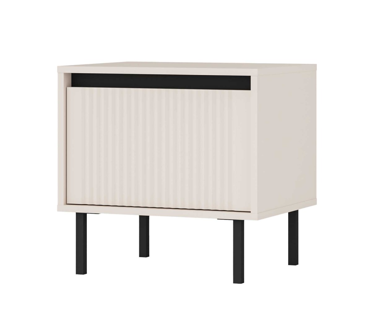 Osaka 1S naktinis staliukas su stalčiumi, smėlio spalvos