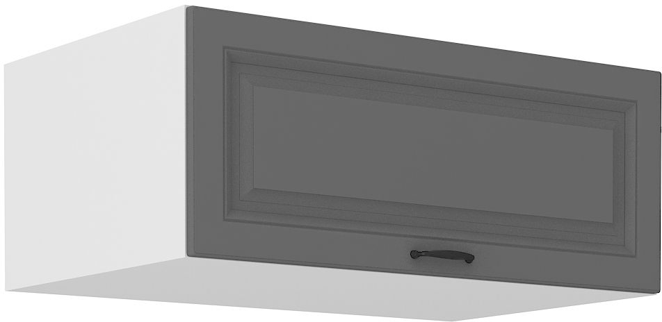 Žema gili viršutinė spintelė 80 cm Stillo balta/dulkių pilka 80 NAGU-36 1F