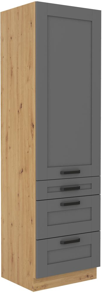 Luna artisan/dustgrey 60 DKS-210 3S 1F koloninė spintelė su stalčiais, 60 cm