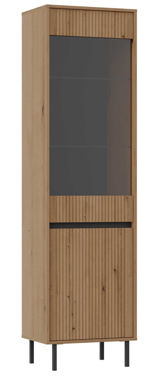 Osaka 2D stiklinė vitrina, ąžuolo imitacija