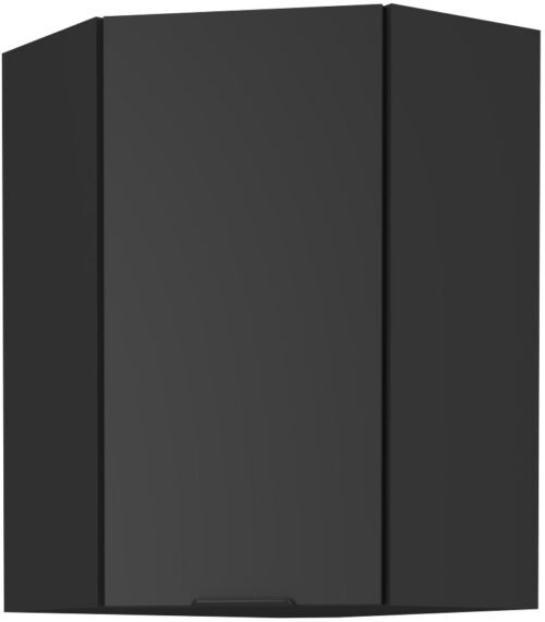Viršutinė kampinė spintelė 60 cm Siena juoda matinė 58×58 GN-90 1F
