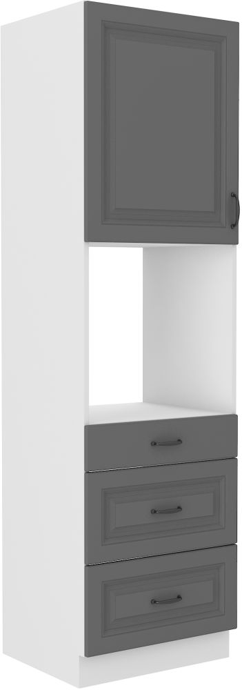 60 cm koloninė orkaitė su stalčiais Stillo balta/dulkių pilka 60 DPS-210 3S 1F