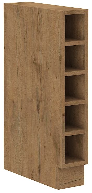 Atvira apatinė lentyna 15 cm, ąžuolo spalvos „Lancelot“, 15 DOTW BB