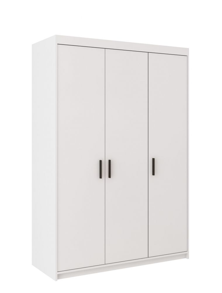 Elena 3D trijų durų spinta, balta matinė