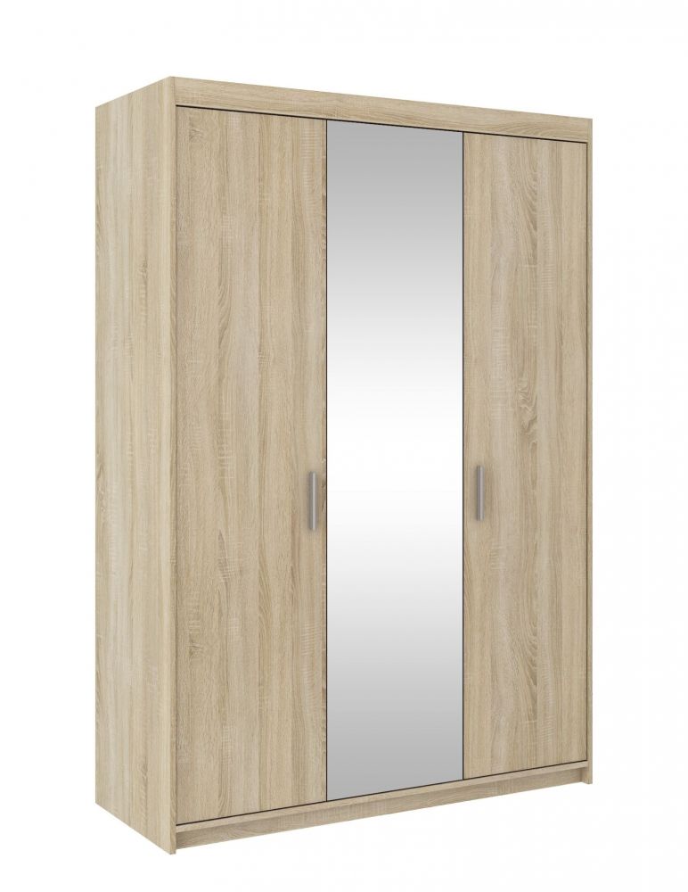 Elena 3D trijų durų spinta su veidrodžiu, Sonoma ąžuolas