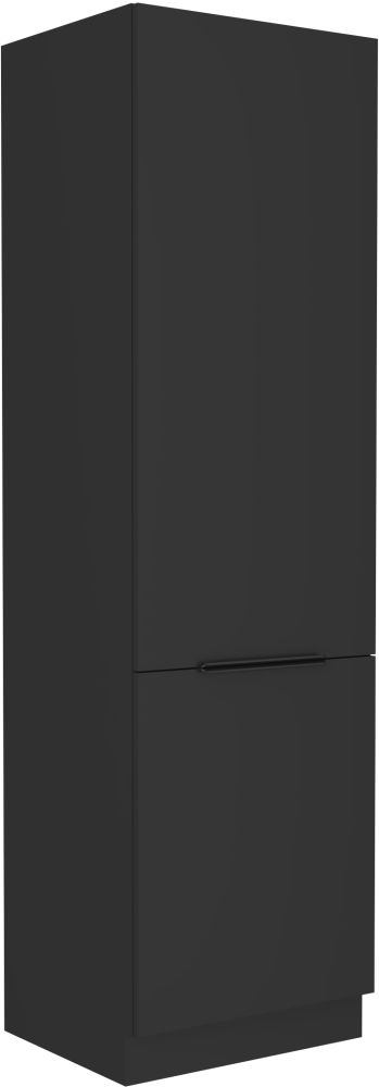 Stulpinė spintelė 60 cm sandėliukas Siena matinės juodos spalvos 60 DK-210 2F