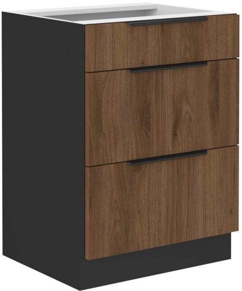 Apatinė spintelė 60 cm su stalčiais Monza 60 D 3S BB