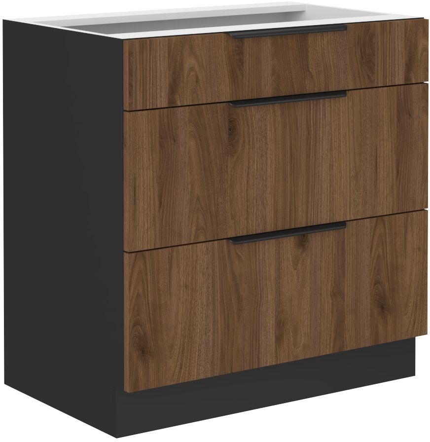 Apatinė spintelė 80 cm su stalčiais Monza 80 D 3S BB