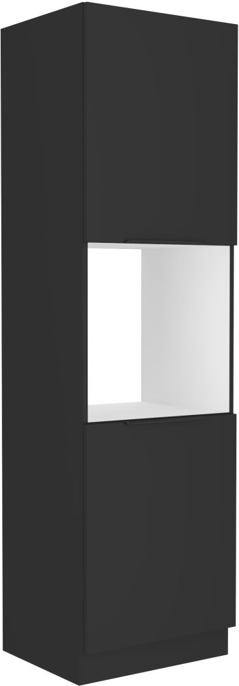 Stulpinė spintelė 60 cm Siena orkaitė matinė juoda 60 DP-210 2F