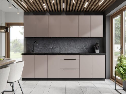 Arona virtuvės komplektas, virtuvė 265 cm kašmyro spalvos