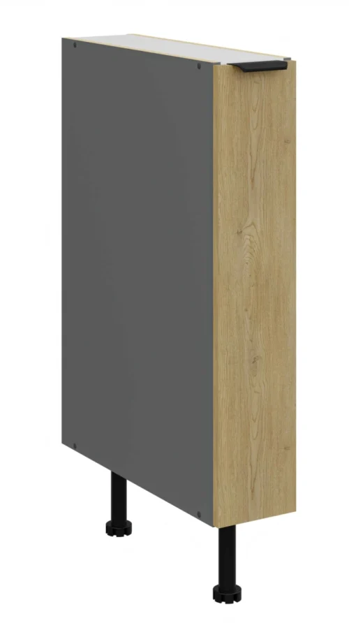 Apatinė spintelė 15 cm cargo Cremona antracito spalvos 15 D CARGO BB