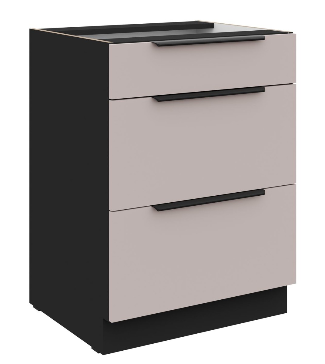 Apatinė spintelė 60 cm su stalčiais Arona 60 D 3S BB