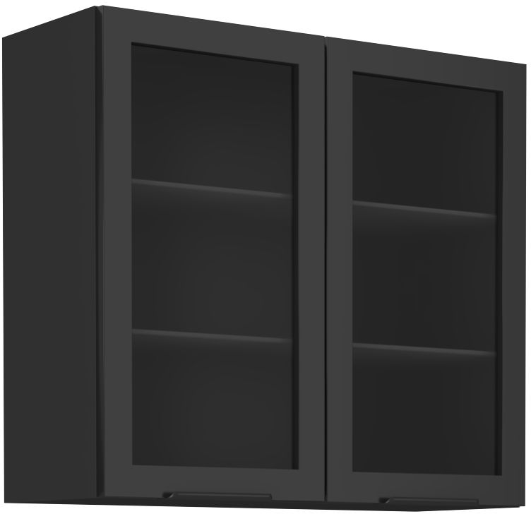 Viršutinė spintelė 80 cm vitrina Arona 80 GS-72 2F