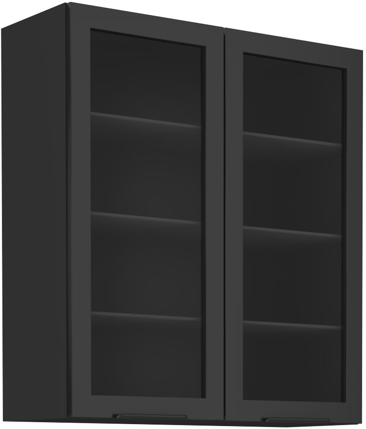 Viršutinė spintelė 80 cm vitrina Arona 80 GS-90 2F