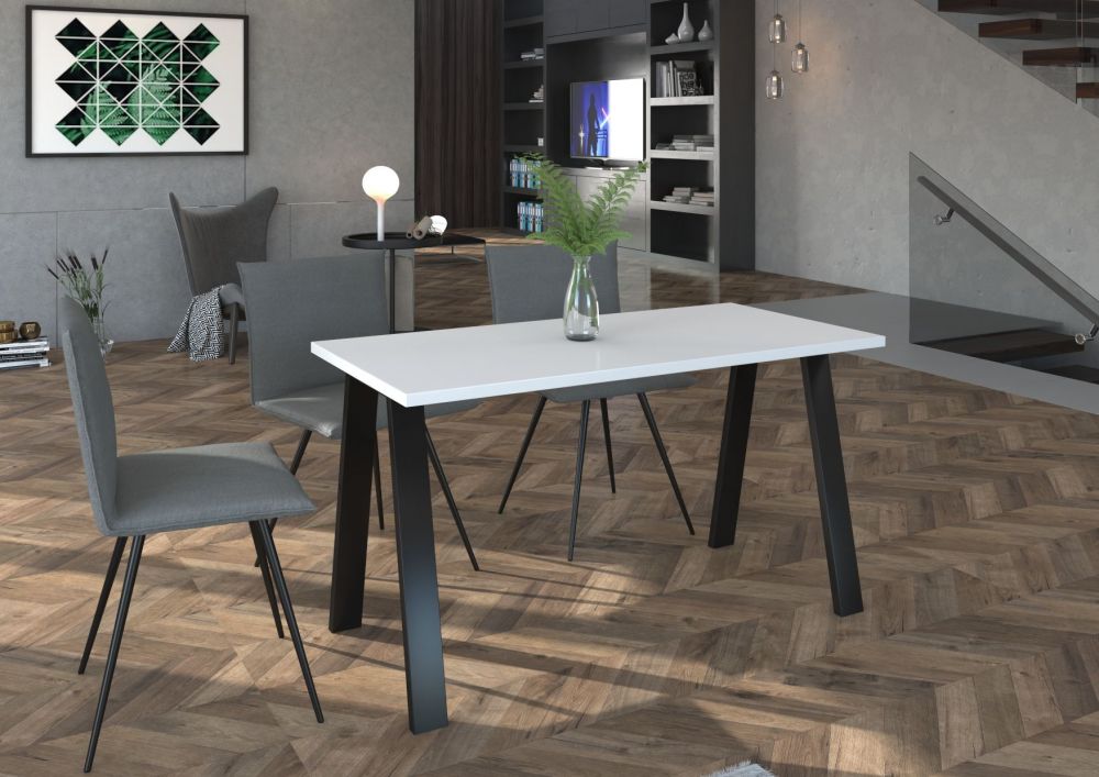 Kleo palėpės stalas, matinės baltos spalvos, 4 dydžiai