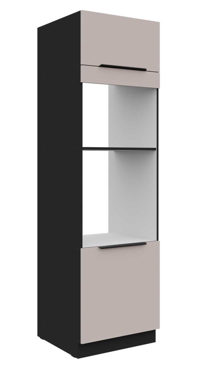 60 cm koloninė spintelė su orkaite ir mikrobangų krosnele Arona 60 DPM-210 2F