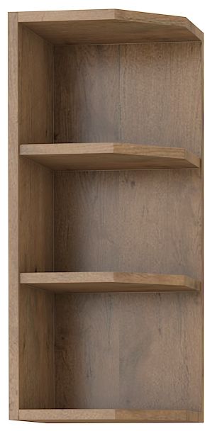 Atvira viršutinė lentyna su galu 30 cm, ąžuolas „Lancelot“, 30 G-72 ZAK